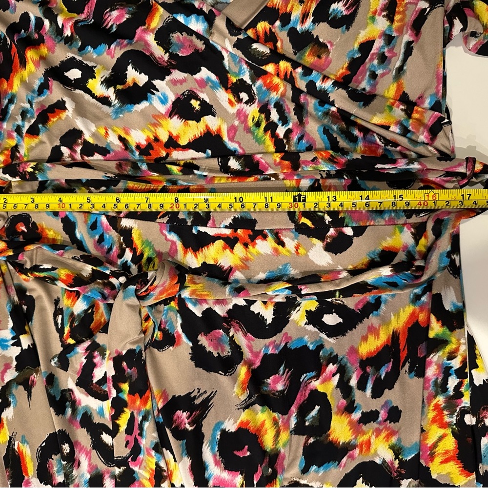Maude Colorful Dress Faux Wrap Dress - Picture 4 of 5